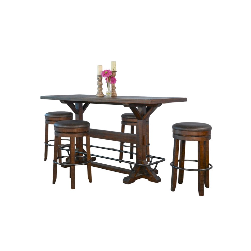 Homestead Rectangular Pub Table Set. Picture 1