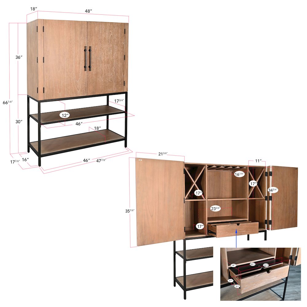 Violet Wine Bar Cabinet. Picture 8