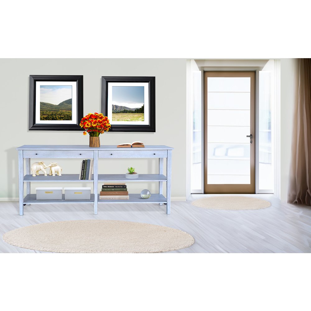 Wide Console Table, Light Grey. Picture 2