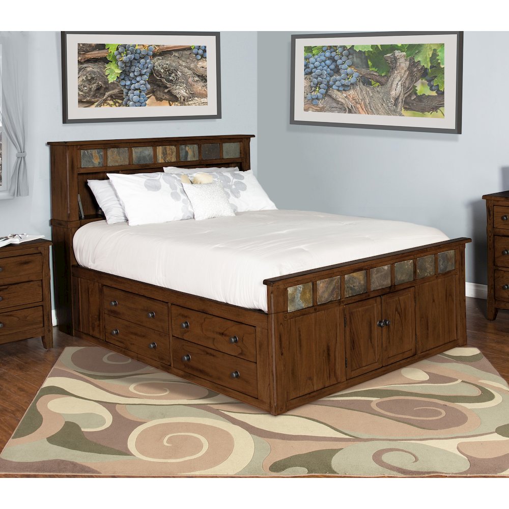 Queen Storage Bed withith Slate. Picture 2