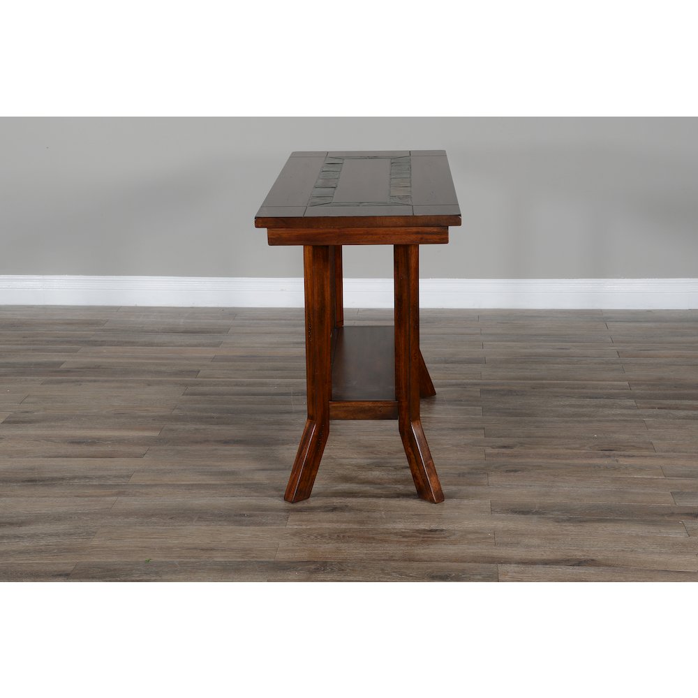 Santa Fe 48.5" Traditional Wood Sofa Table in Dark Chocolate. Picture 4
