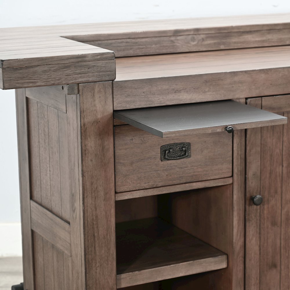 80" Traditional Wood Home Bar. Picture 6