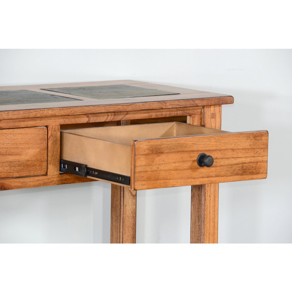 Sedona 48" Transitional Wood Sofa Table in Rustic Oak. Picture 5