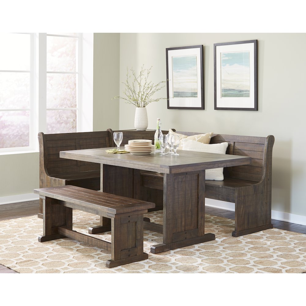 Wood Breakfast Nook Dining Set. Picture 3