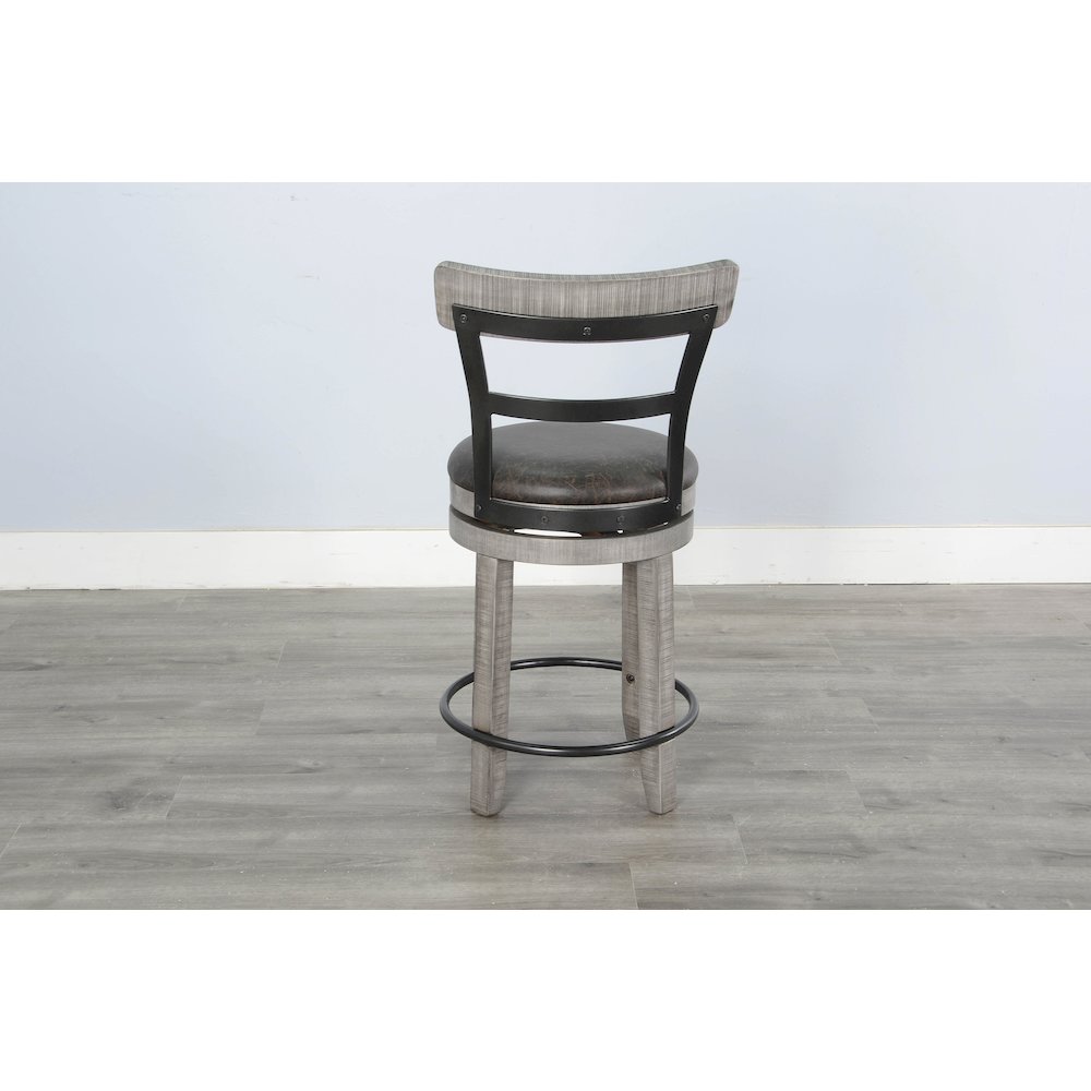 Counter Swivel Barstool, Cushion Seat (Set of 2). Picture 3