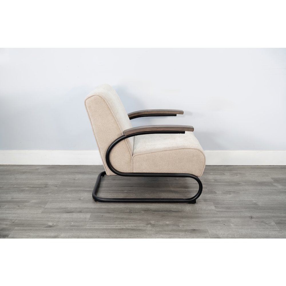 Nash Modern Industrial Accent Chair with Metal Frame. Picture 5