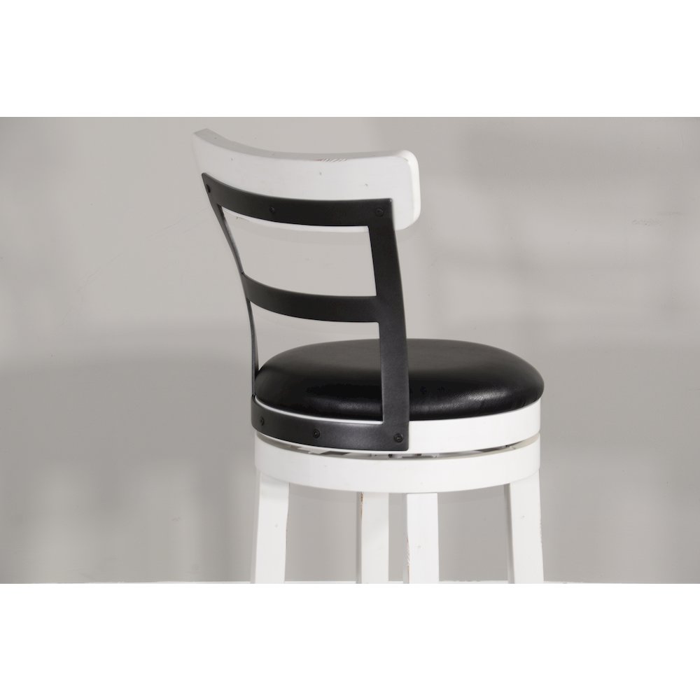 Counter Barstool with Back & Swivel, Cushion Seat (Set of 2). Picture 2