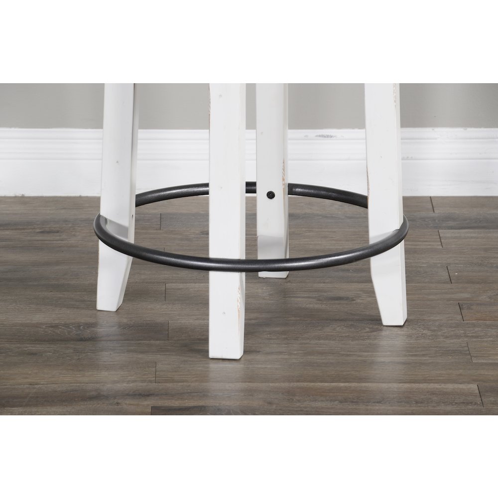 Counter Barstool with Back & Swivel, Cushion Seat (Set of 2). Picture 4
