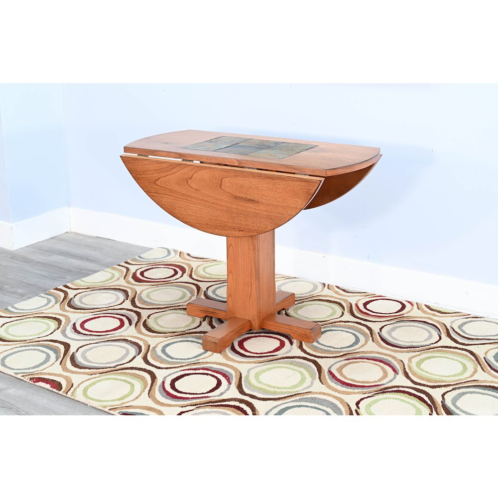 Drop Leaf Round Table. Picture 3