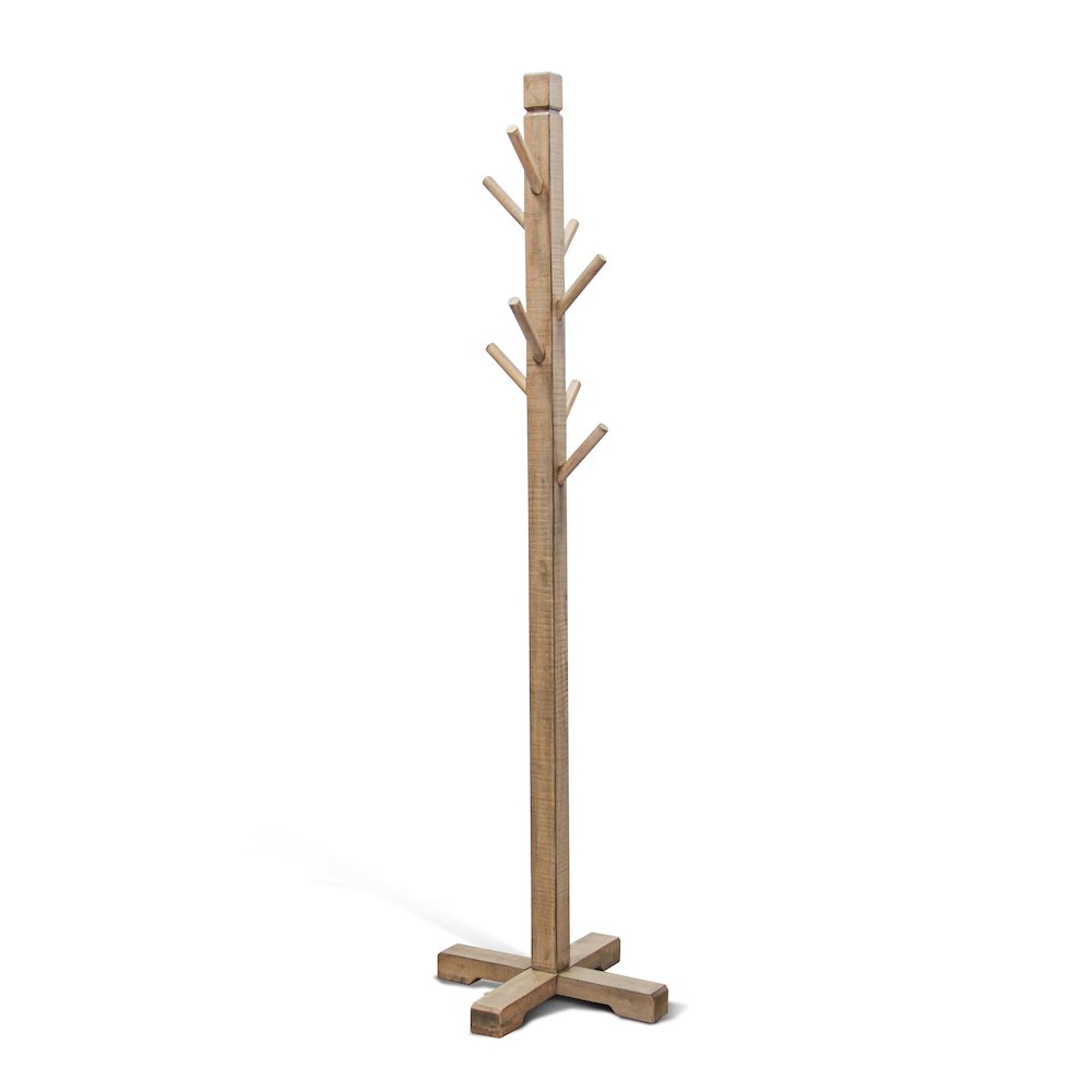 Traditional Solid Wood Hat Rack with 8-Prong Hooks. Picture 1