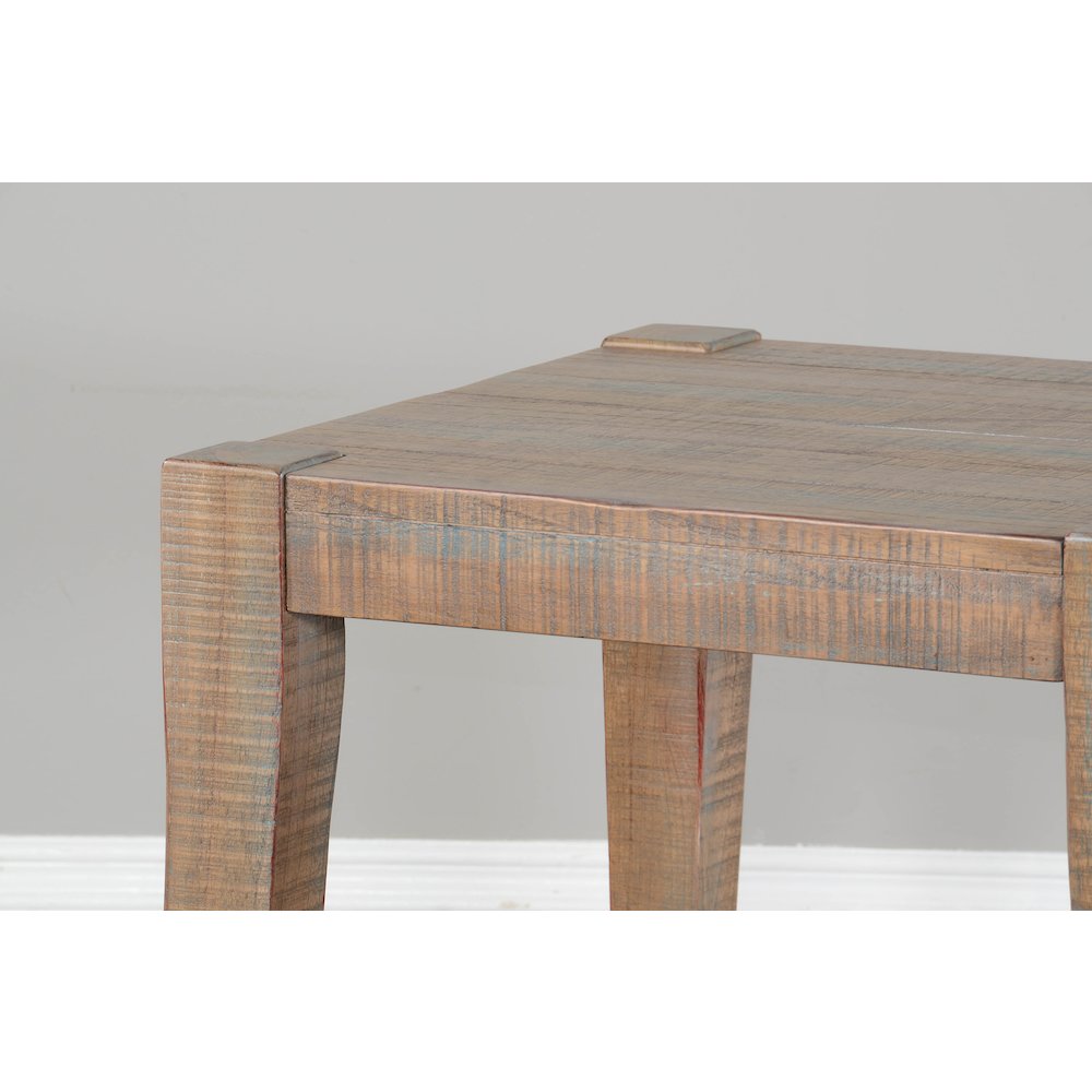 24" Modern Mindi Wood End Table in Weathered Brown. Picture 5