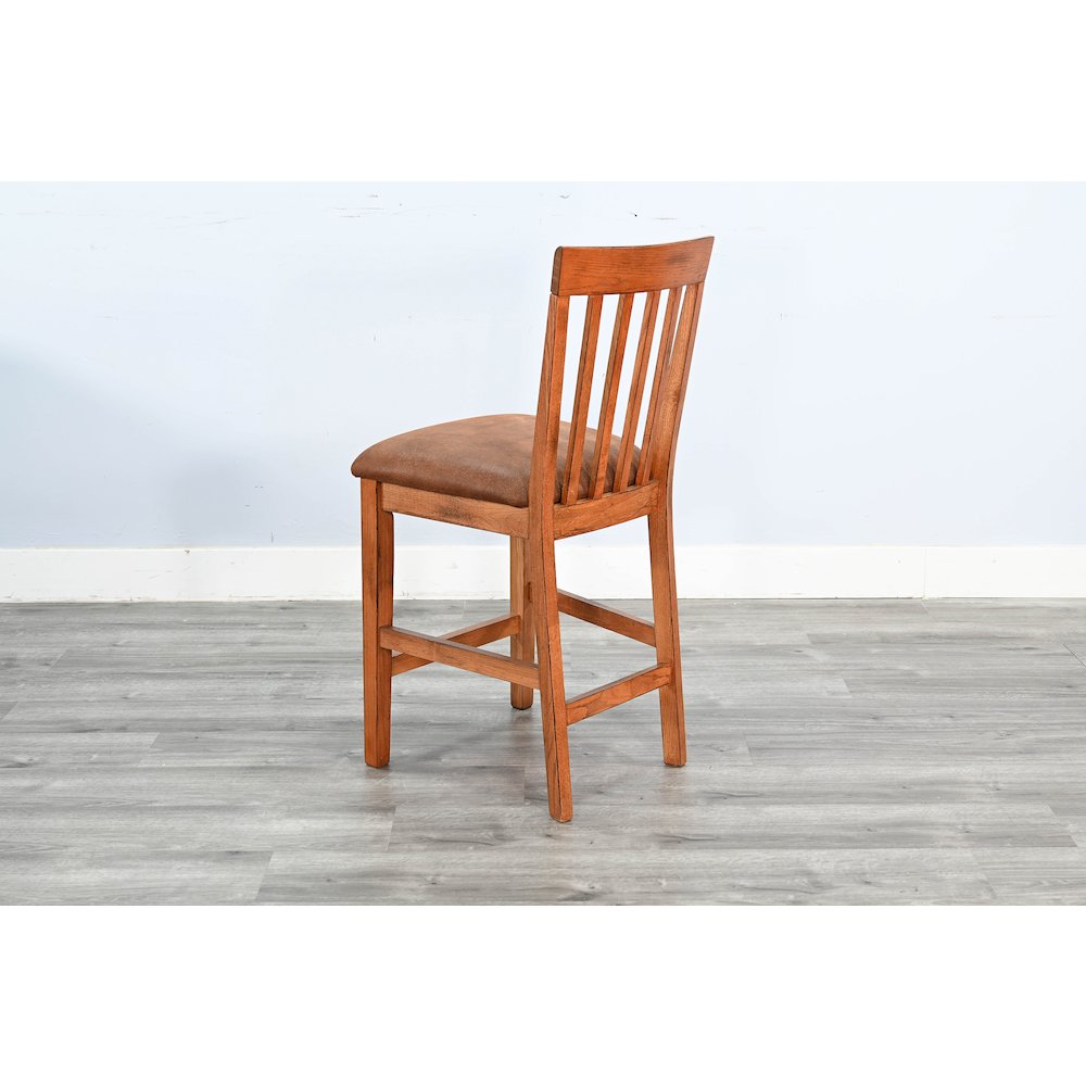 Counter Sedona Slatback Barstool, Cushion Seat (Set of 2). Picture 2