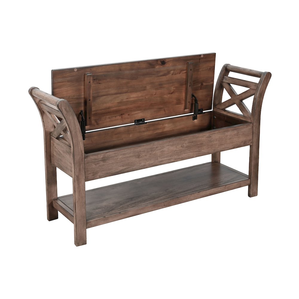48" Accent Storage Bench, Buckskin. Picture 1