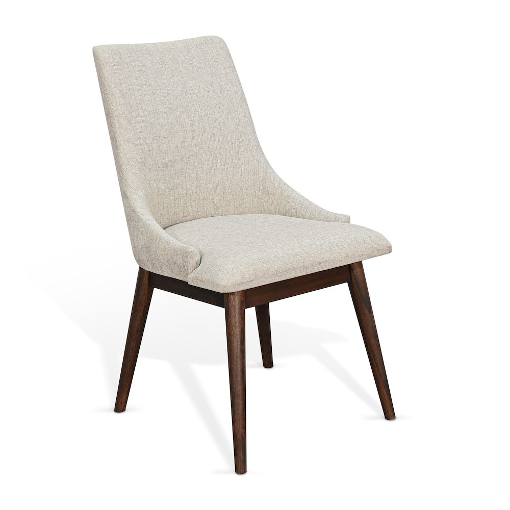 Upholstered Cushion Seat Dining Chair (Set of 2), Walnut. Picture 1