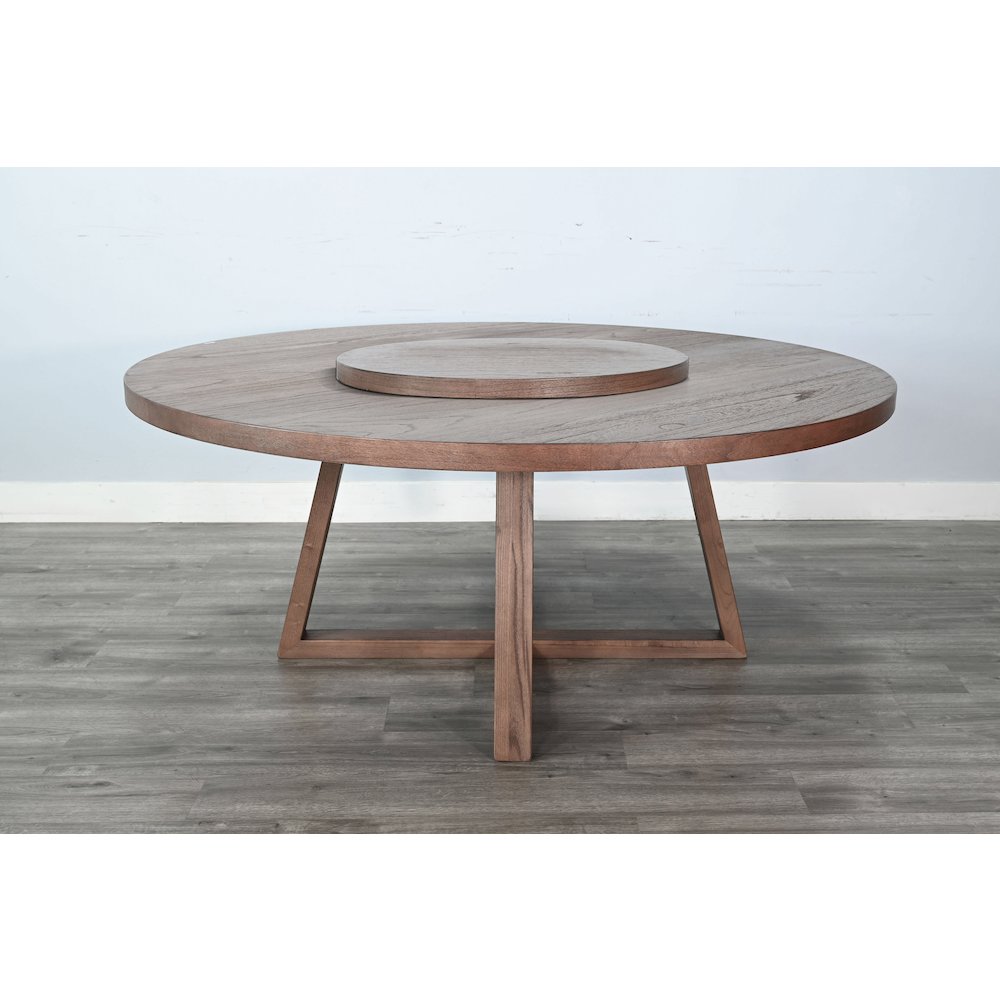 Mia 36" Round Wood Lazy Susan with 360° Swivel. Picture 2