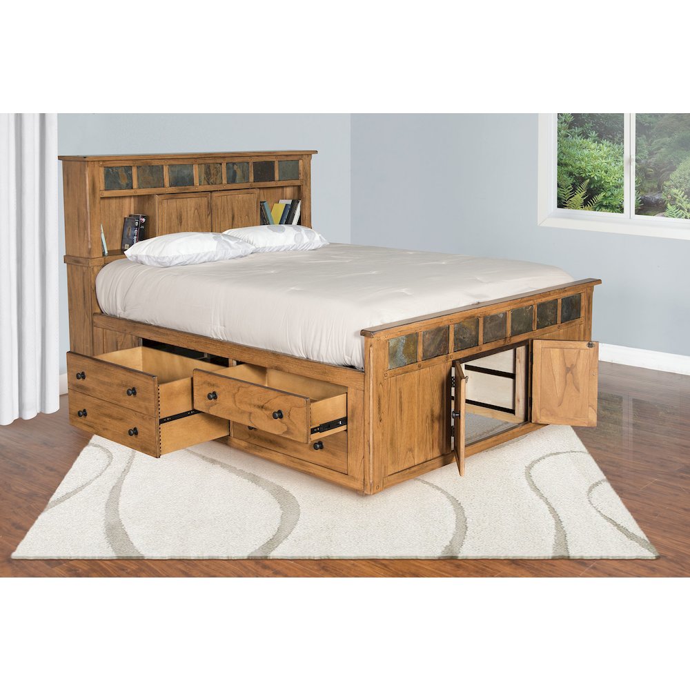 Queen Storage Bed withith Slate. Picture 2