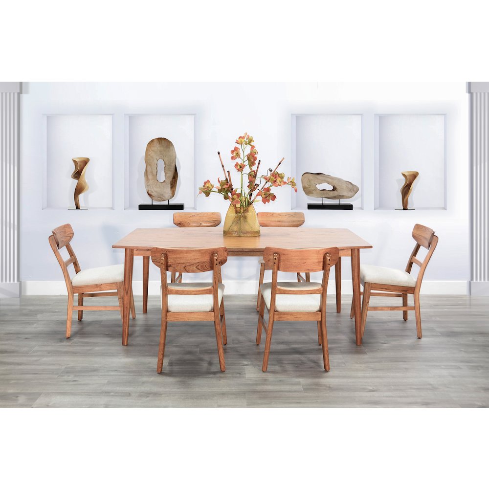Mid-century Wood Dining Table, Cinnamon. Picture 2