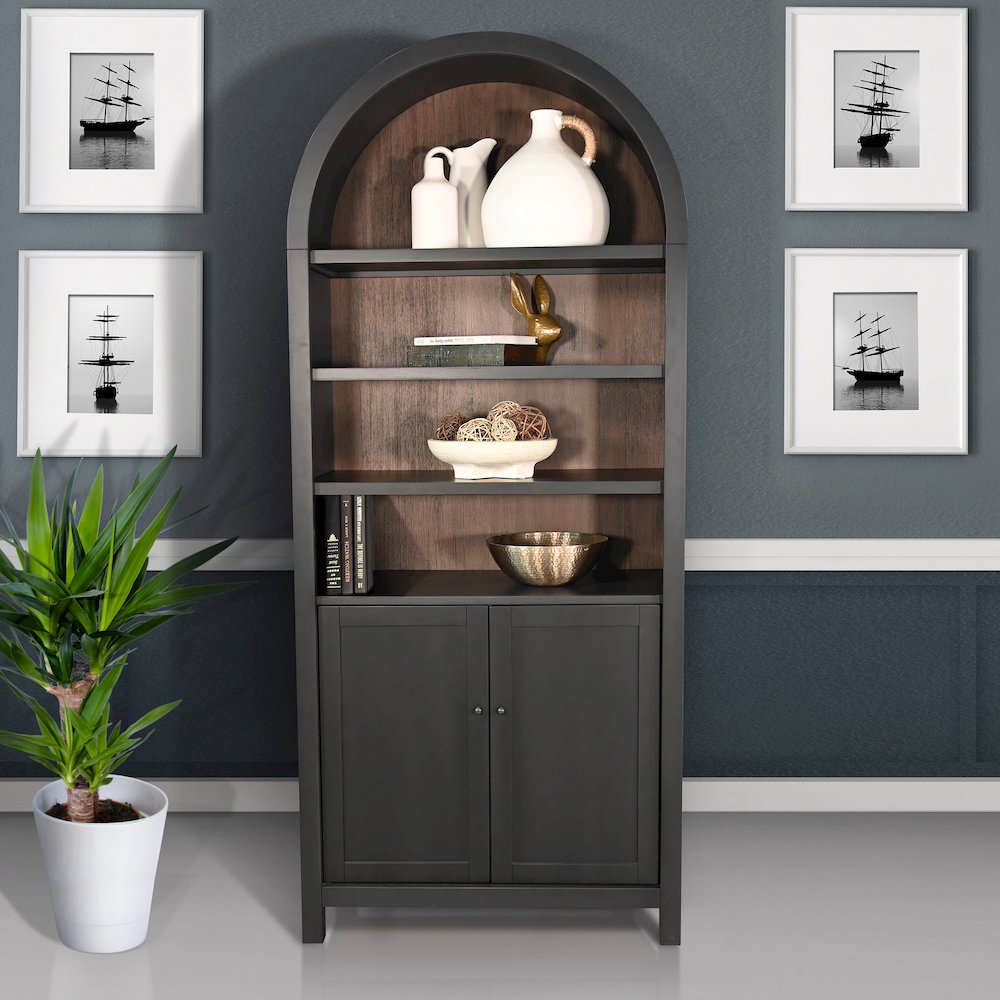 Arched Display Cabinet with Doors. Picture 4