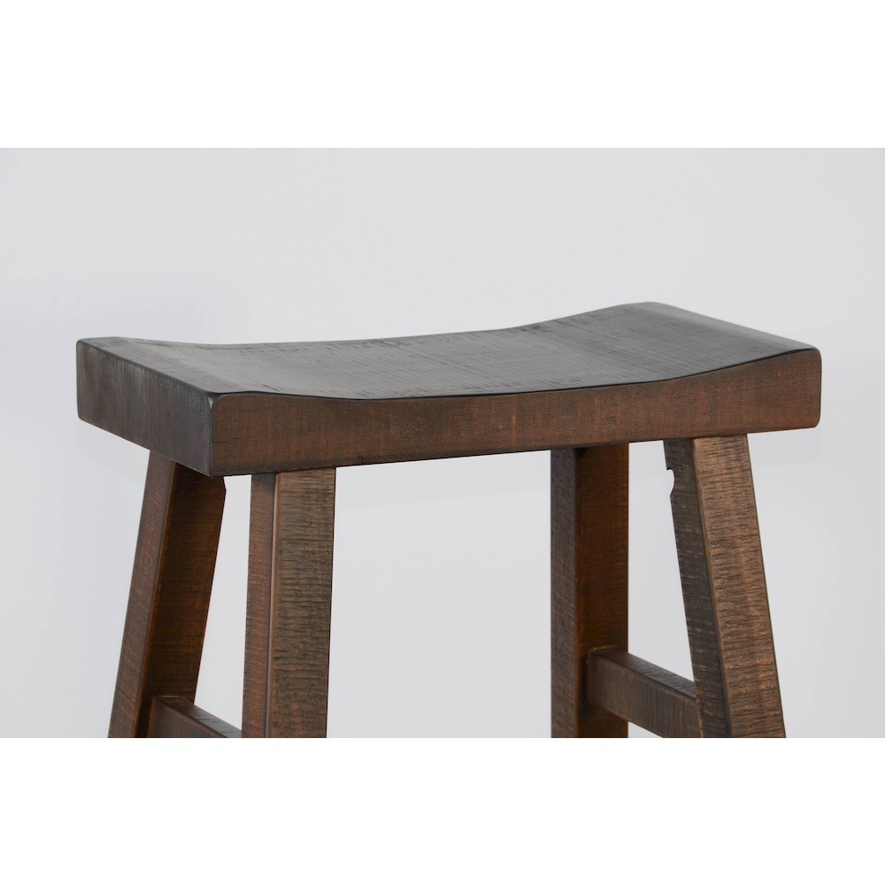 Bar Saddle Seat Stool, Wood Seat (Set of 2). Picture 5