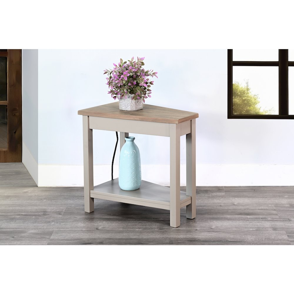 Chair Side Table with Power Strip. Picture 4