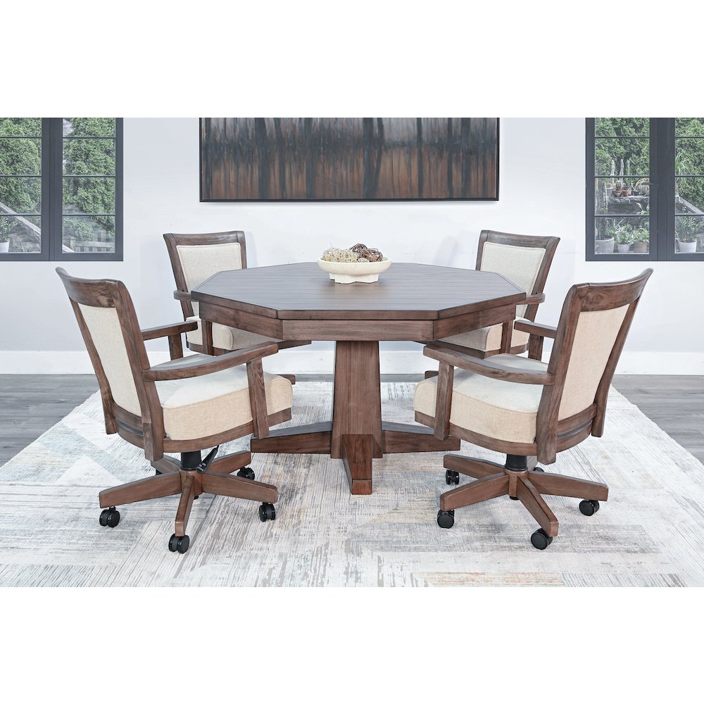 5-Piece Reversible Game and Dining Poker Table Set. Picture 3