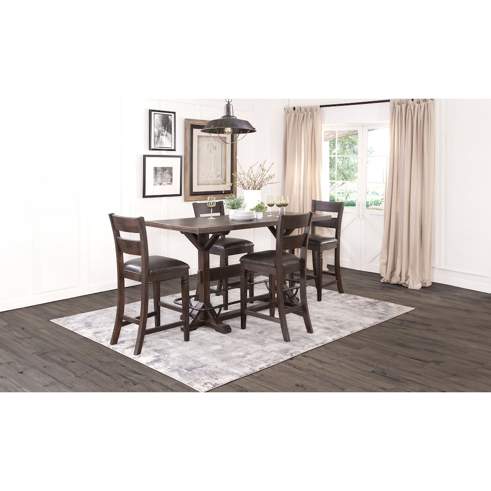 Homestead Rectangular Pub Table Set. Picture 2