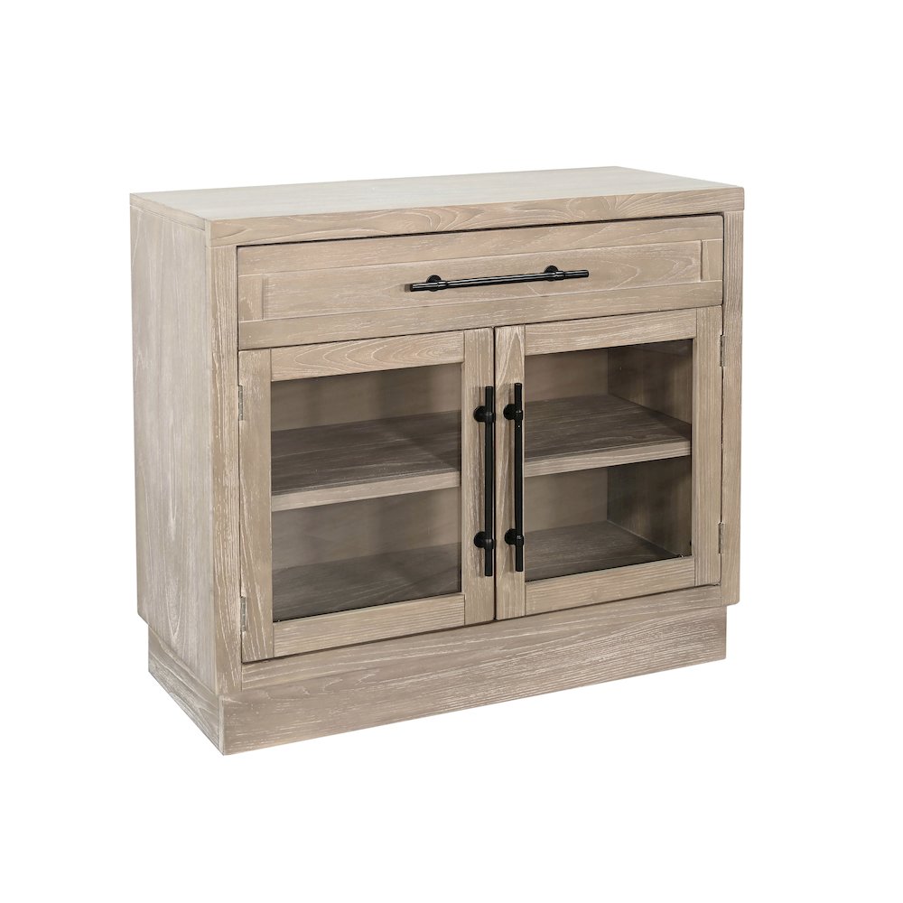 Mia 2 Door Glass Cabinet. Picture 1