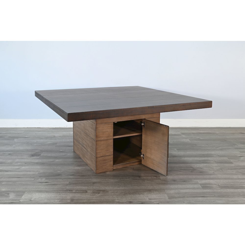 Modern Square Dining Set with Built-in Storage. Picture 4