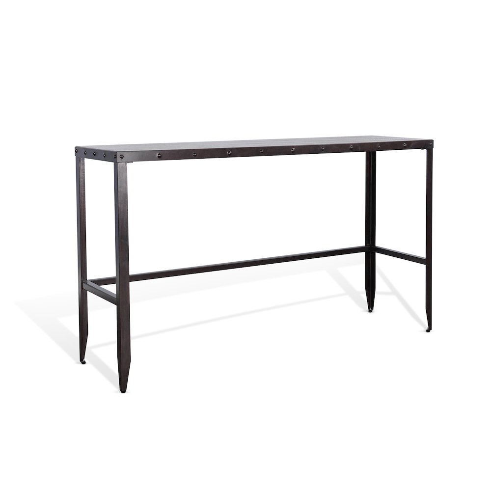 San Diego Wood and Metal Sofa Bar Table. Picture 1