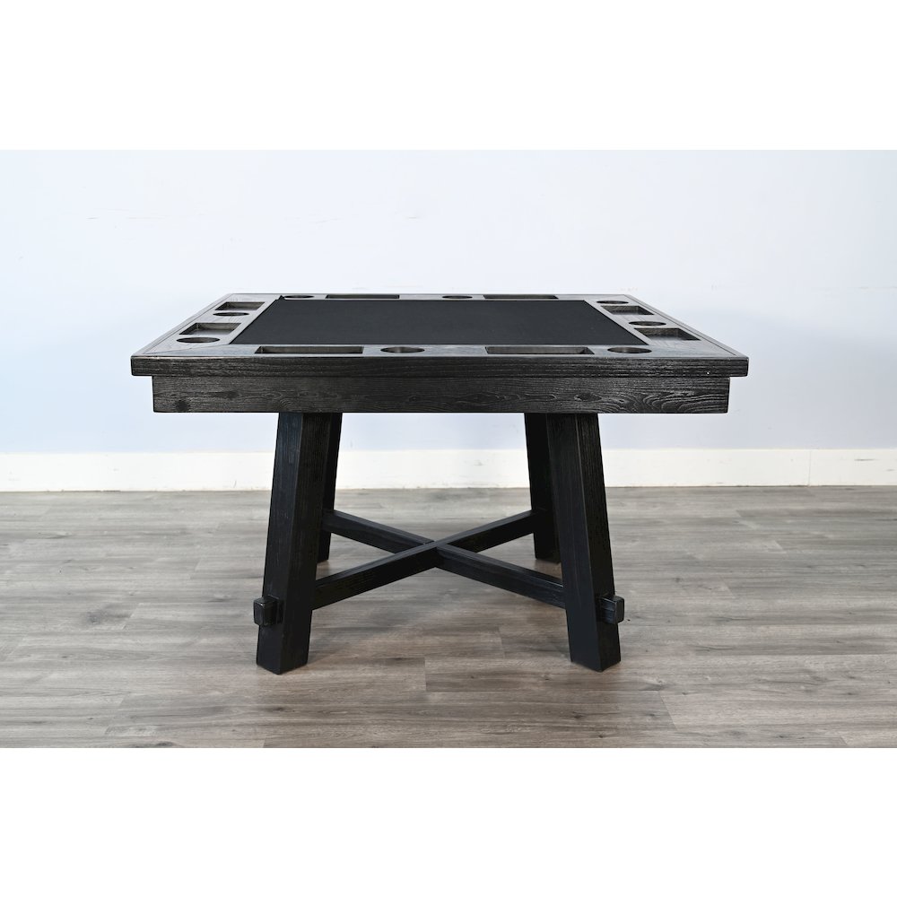Black Square Reno Poker Dining Table. Picture 3