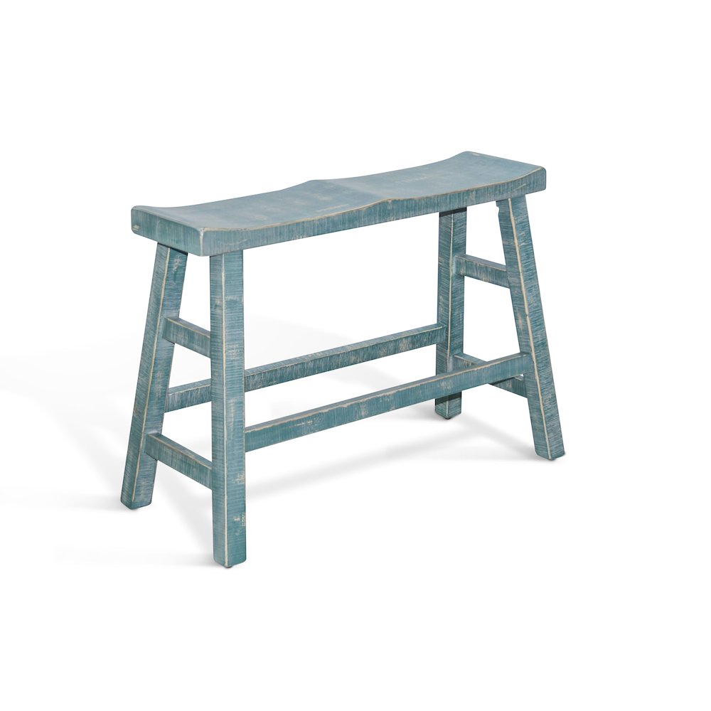 Counter Carriage House Crossback Barstool, Wood Seat. Picture 1