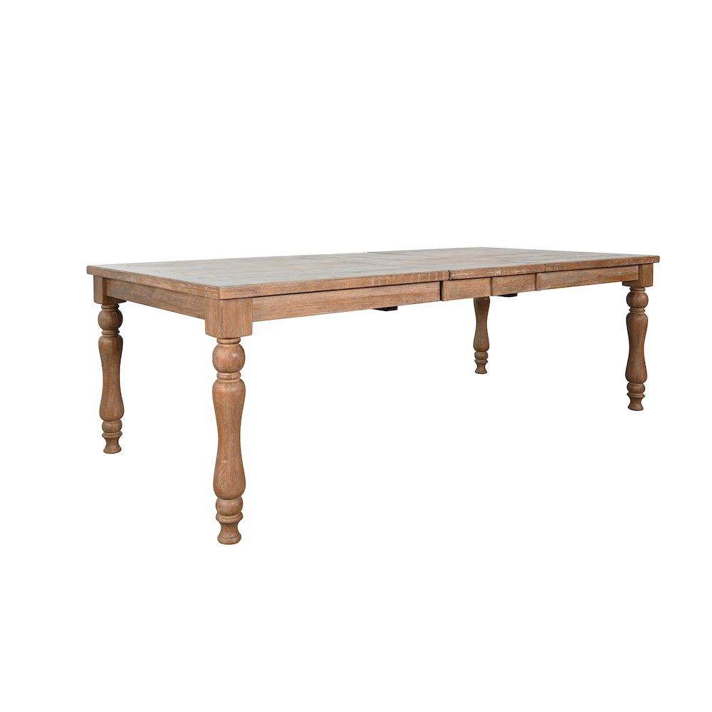 Sierra Rectangular Extension Dining Table with Turned Legs. Picture 1