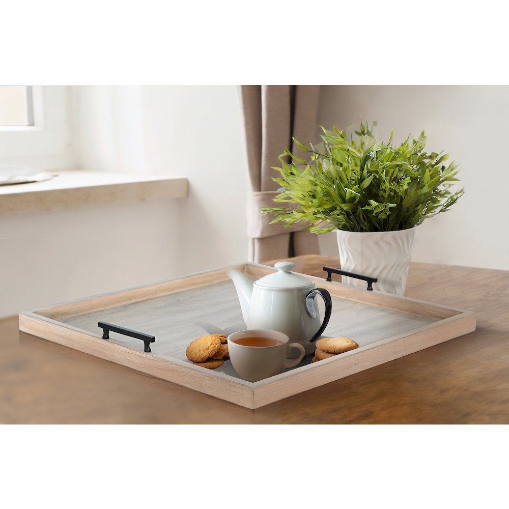 Square Tessa Ottoman Tray. Picture 2