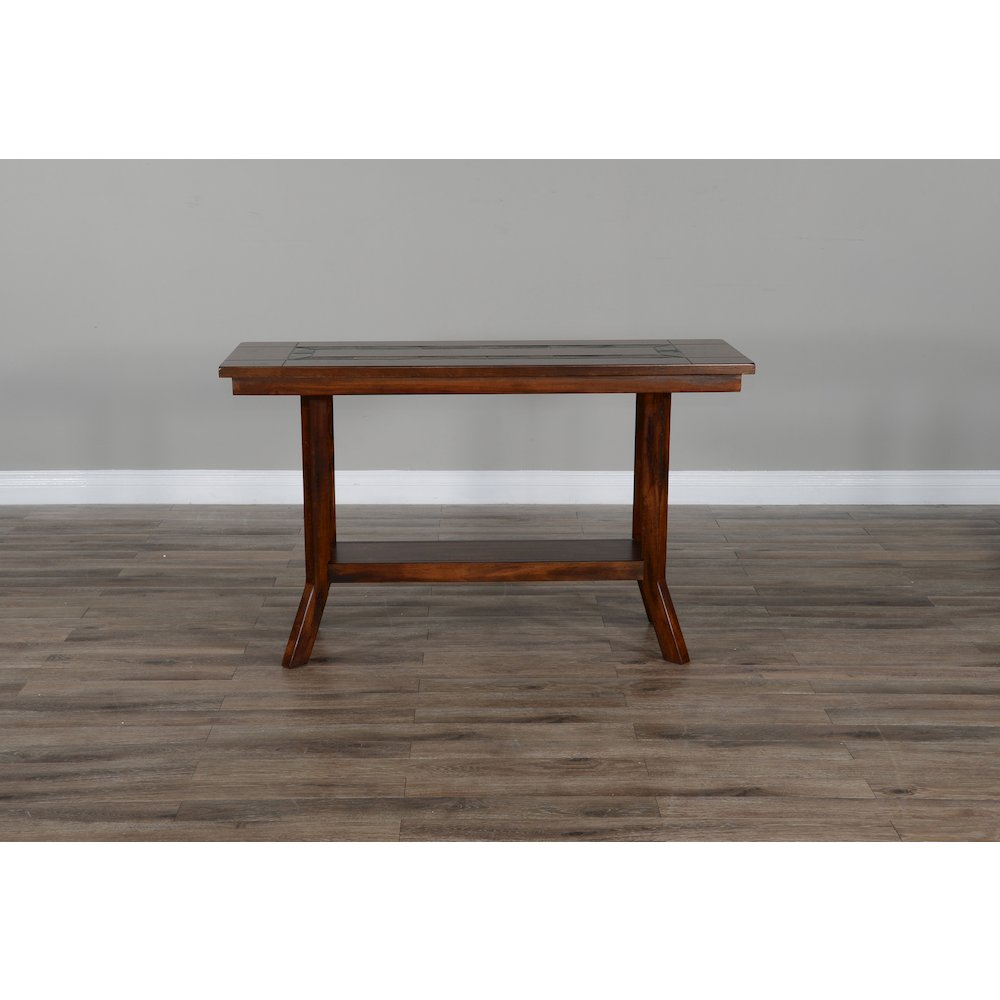 Santa Fe 48.5" Traditional Wood Sofa Table in Dark Chocolate. Picture 2