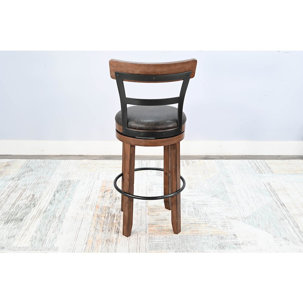 Bar Swivel Barstool, Cushion Seat (Set of 2). Picture 4