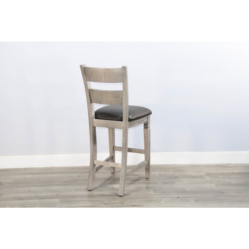 Bar Ladderback Barstool, Cushion Seat (Set of 2). Picture 3