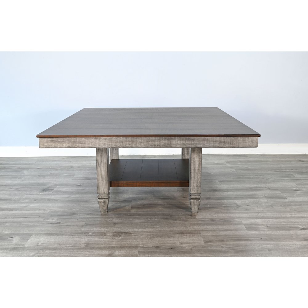 Wendy Square Dining Table with Storage Shelf. Picture 3