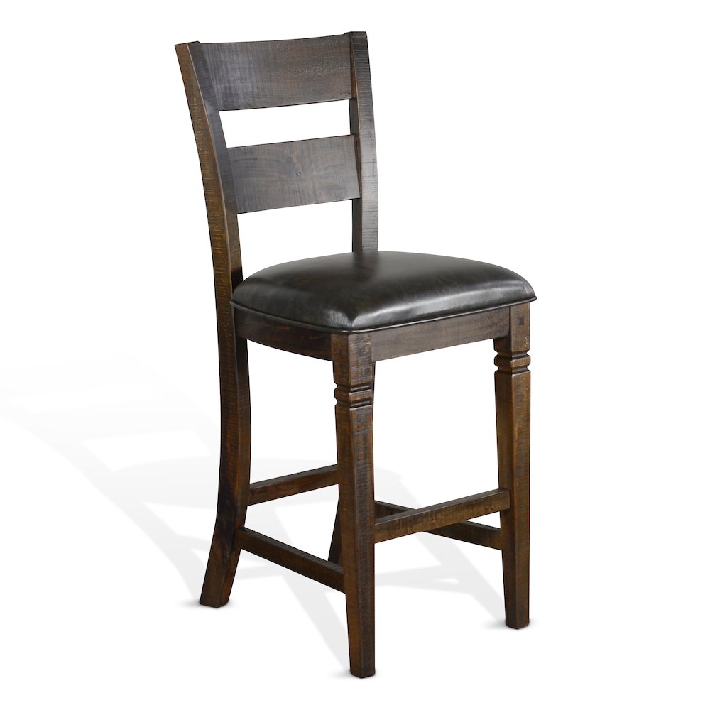 Sunny Designs Bar Homestead Ladderback Barstool, Cushion Seat (Set of 2). Picture 1
