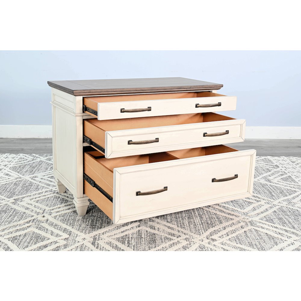 Lateral File Cabinet, Buckskin/Marble White. Picture 4