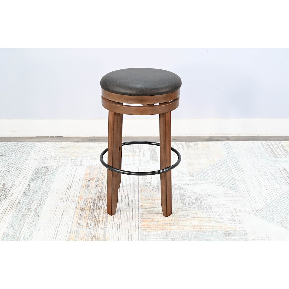 Bar Swivel Stool with Cushion Seat (Set of 2). Picture 2