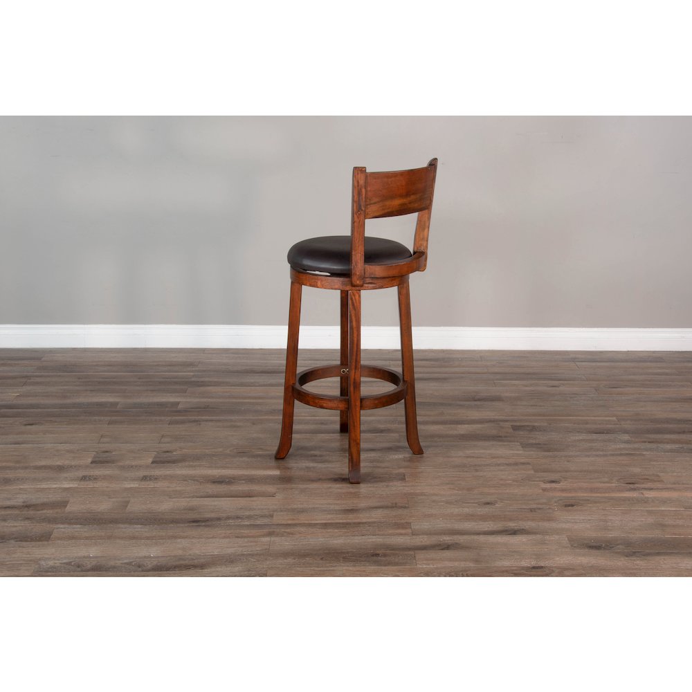 Bar Swivel Barstool, Cushion Seat & Back (Set of 2). Picture 3