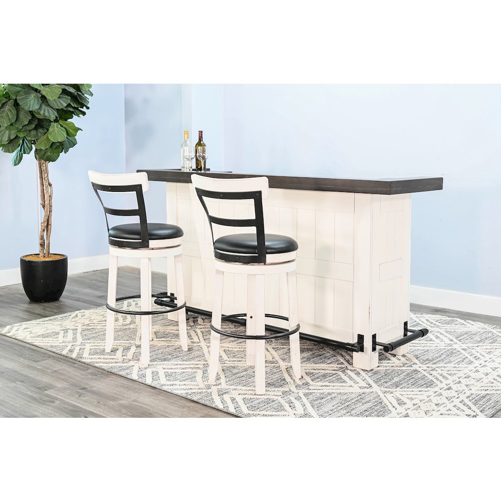 78" Farmhouse Wood Home Bar Set. Picture 2