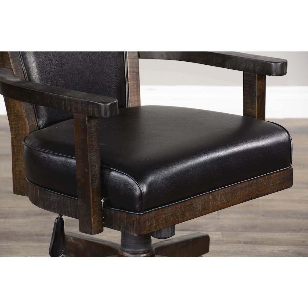 Game Chair with Casters, Cushion Seat & Back. Picture 6