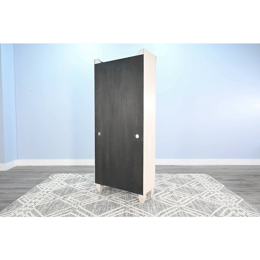 white Two-Tone Wood Bookcase, Buckskin/Marble White. Picture 3
