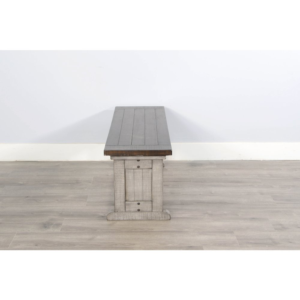 Wood Side Bench, Tobacco Leaf/Alpine Grey. Picture 3