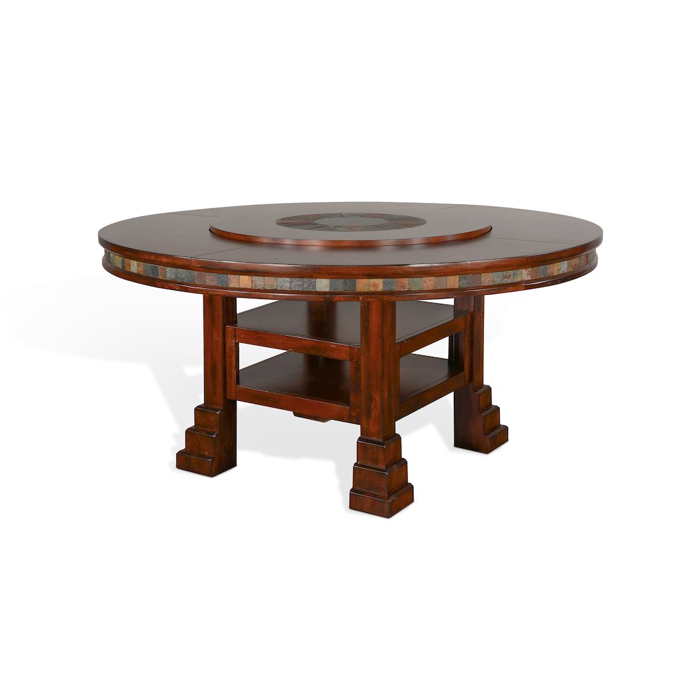 Santa Fe 60"R Table with Lazy Susan. Picture 2