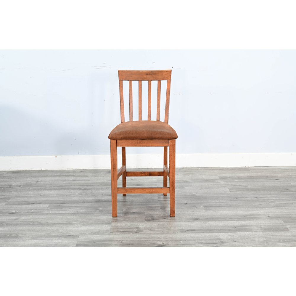 Counter Sedona Slatback Barstool, Cushion Seat (Set of 2). Picture 4