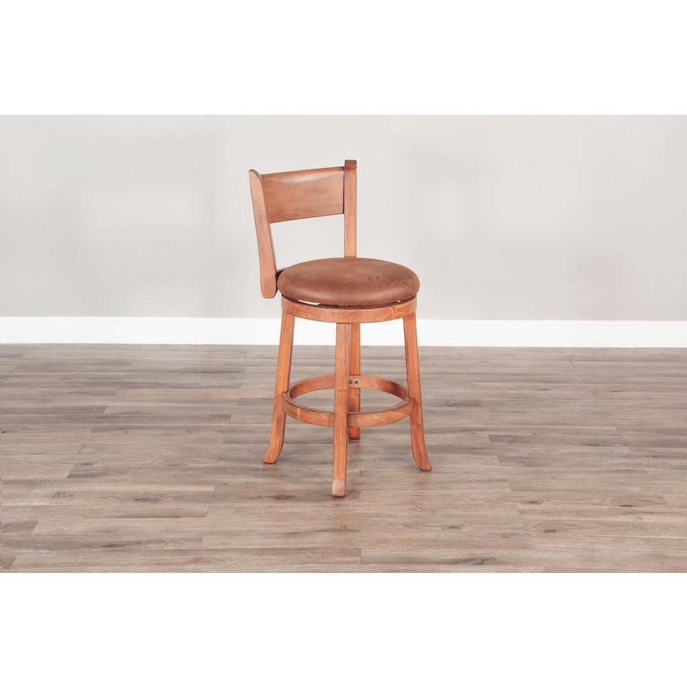 Counter Swivel Barstool, Cushion Seat & Back (Set of 2). Picture 2