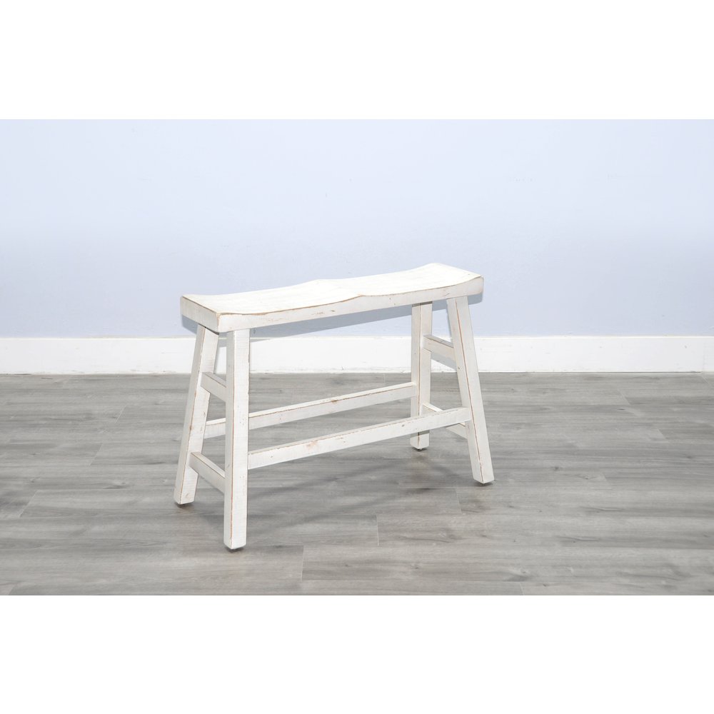 White Sand Counter Bench, Wood Seat. Picture 4