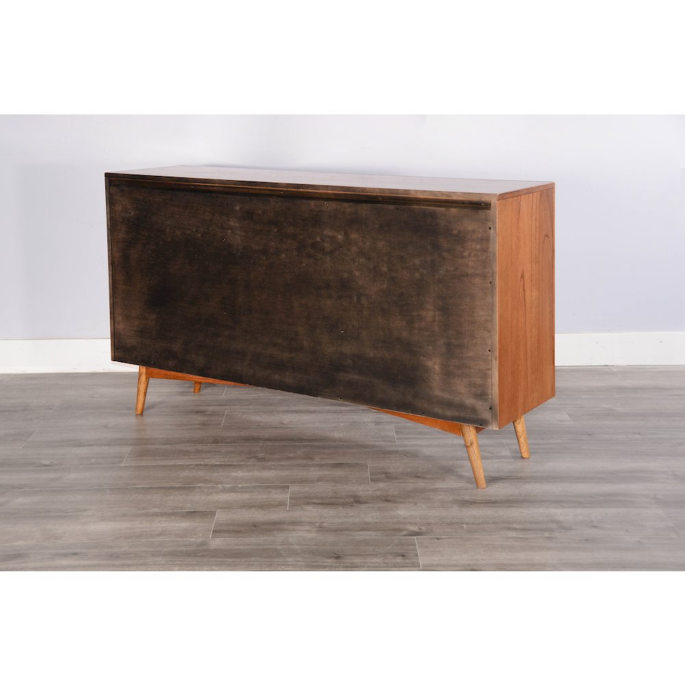 Mid-Century Modern Wood Sideboard Buffet, Cinnamon. Picture 2